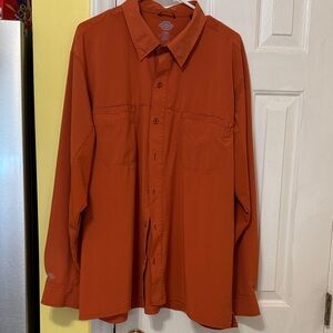 Dickies Men's Rust Button-Up Shirt Jacket